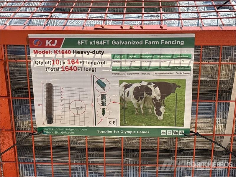Quantity of (10) KJ K1640 164 ft x 5 ft Galvanize Zäune und Zubehör