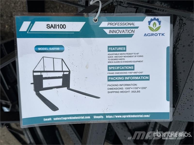 Quantity of (10) Mower King SA 48 in Skid Steer F Garfos