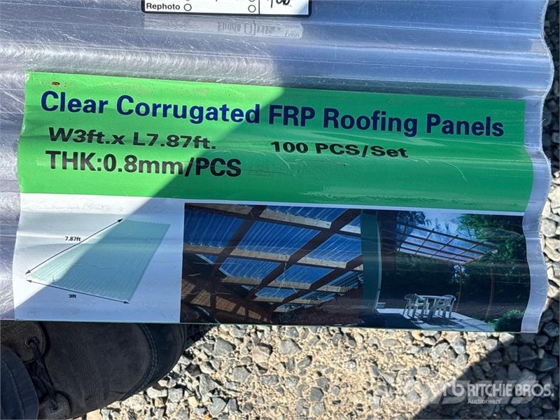 Quantity of (100) 7.87 ft x 3 ft Corrugated Polyca Vintsid, telfrid ja materjaliliftid