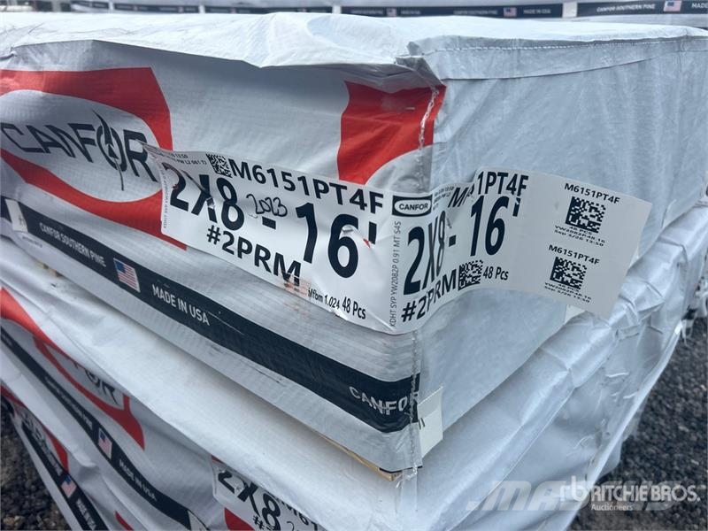 Quantity of (144) (3) Pallets of 2x8x16 SYP #2 Pri Other components