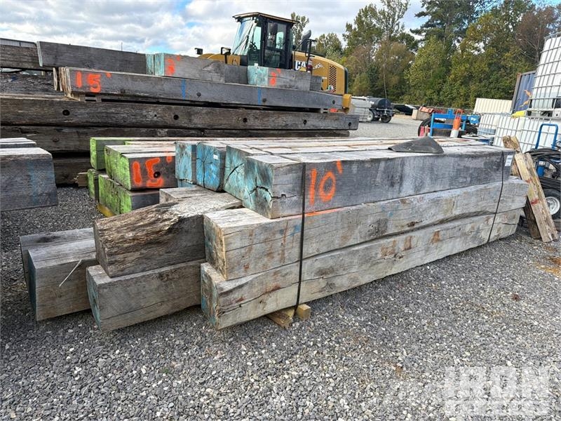 Quantity of (16) 12 In x 12 In x 10 ft Hard Wood T Verricelli, paranchi e sollevatori per materiali