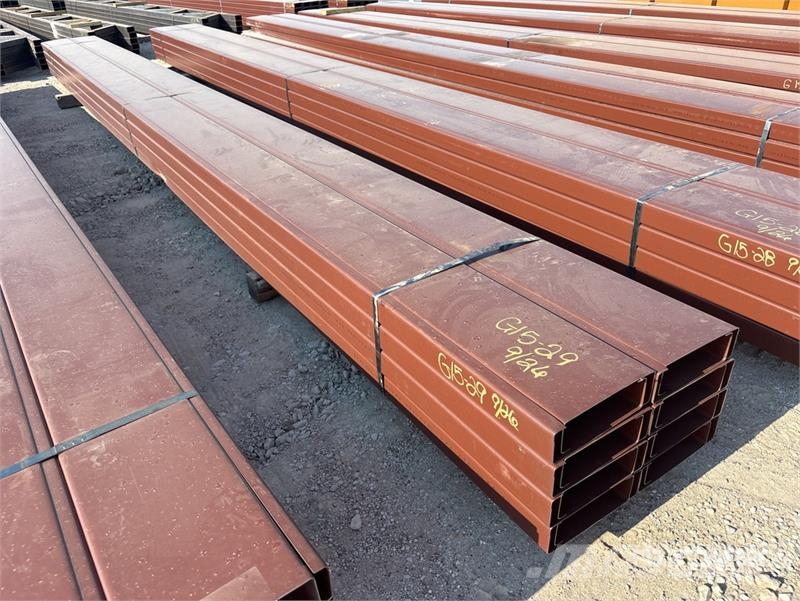 Quantity of (16) 8 in x 20 ft C- Purlin (Unused) Other components