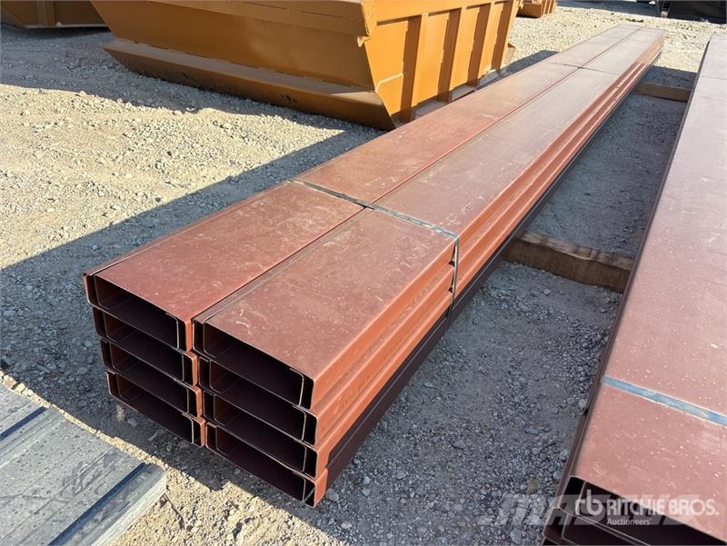 Quantity of (16) 8 in x 20 ft C- Purlin (Unused) Other components
