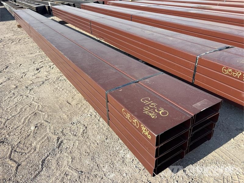 Quantity of (16) 8 in x 20 ft C- Purlin (Unused) Other components
