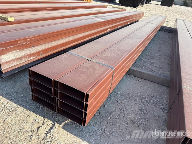 Quantity of (16) 8 in x 20 ft C- Purlin (Unused) Other components