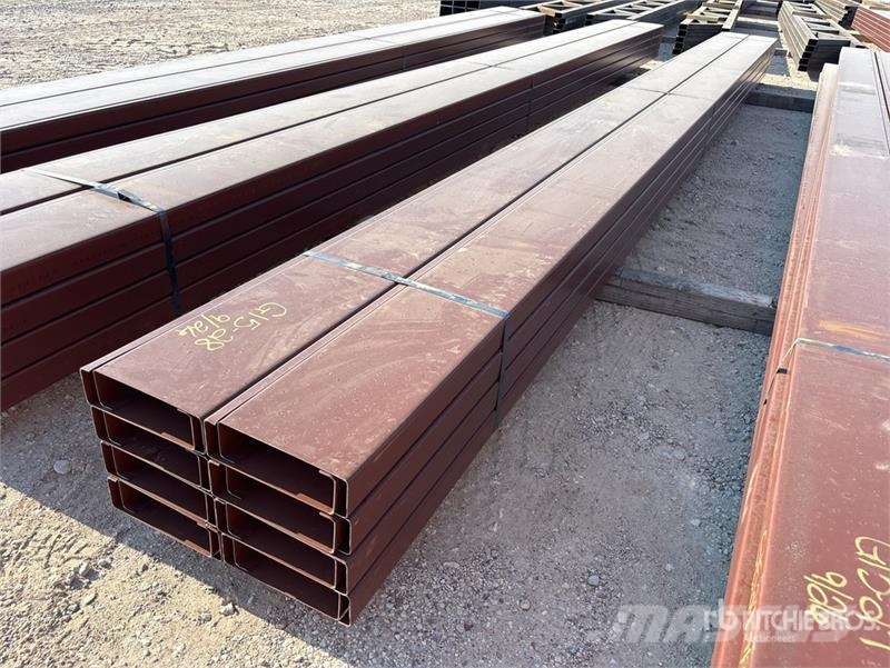 Quantity of (16) 8 in x 20 ft C- Purlin (Unused) Other components