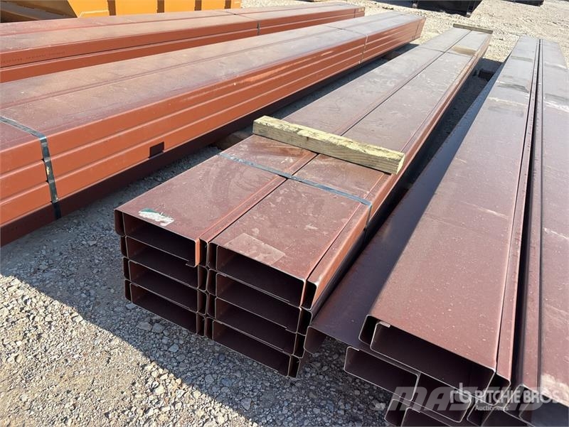 Quantity of (16) 8 in x 20 ft C- Purlin (Unused) Other components