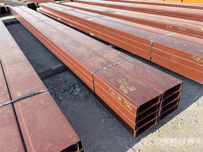 Quantity of (16) 8 in x 20 ft C- Purlin (Unused) Other components