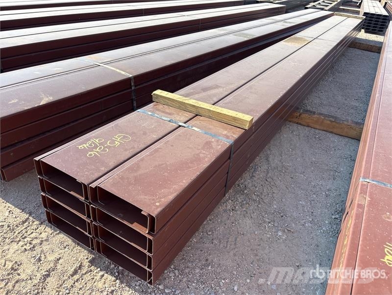 Quantity of (16) 8 in x 20 ft C- Purlin (Unused) Other components