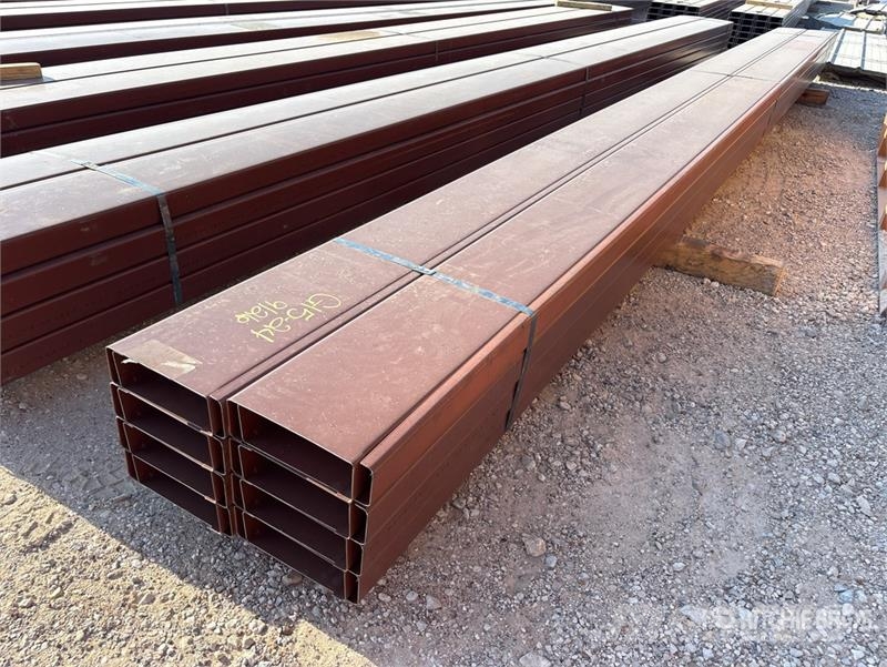 Quantity of (16) 8 in x 20 ft C- Purlin (Unused) Other components