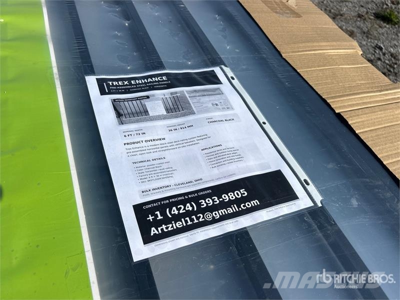  Quantity of (19) 6' x 36" Trex Enhance Steel Raili Ostale komponente za građevinarstvo