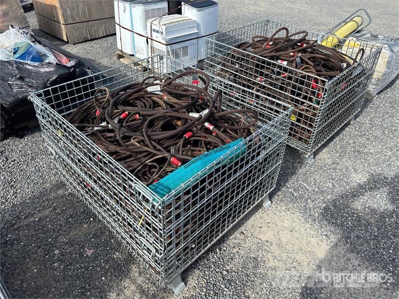 Quantity of (2) Crates of Steel Wire Sling Daru tertozékok és felszerelések