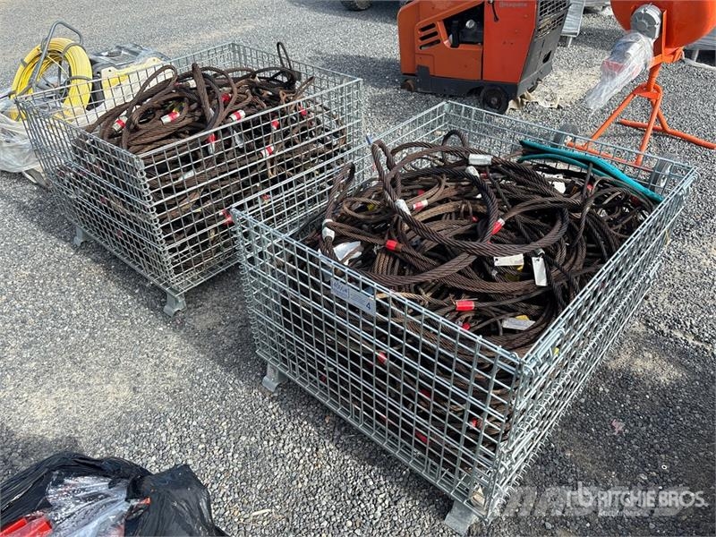 Quantity of (2) Crates of Steel Wire Sling Daru tertozékok és felszerelések