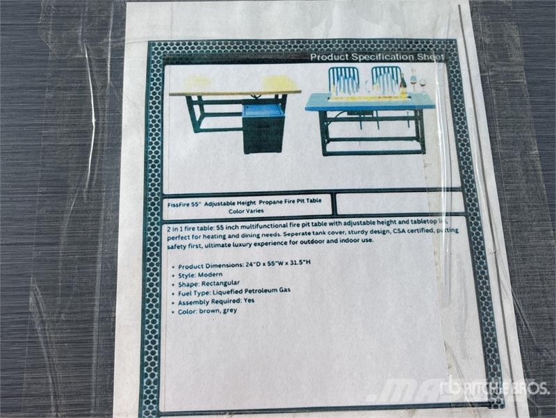 Quantity of (2) Fire Pit 76 in Adjustable Height P Andre komponenter