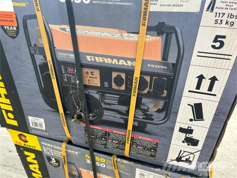  Quantity of (2) Firman P03501 Portable Generator S Andre generatorer