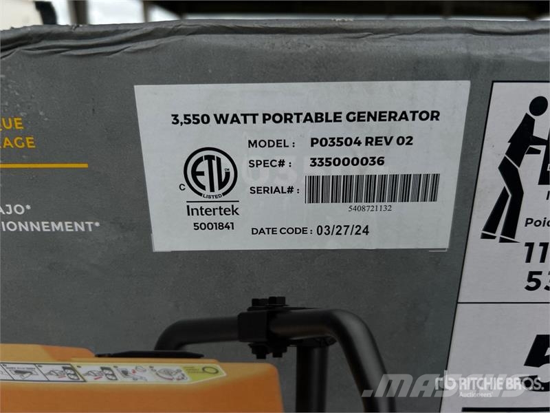  Quantity of (2) Firman P03501 3.550 kW Portable Ge Other Generators