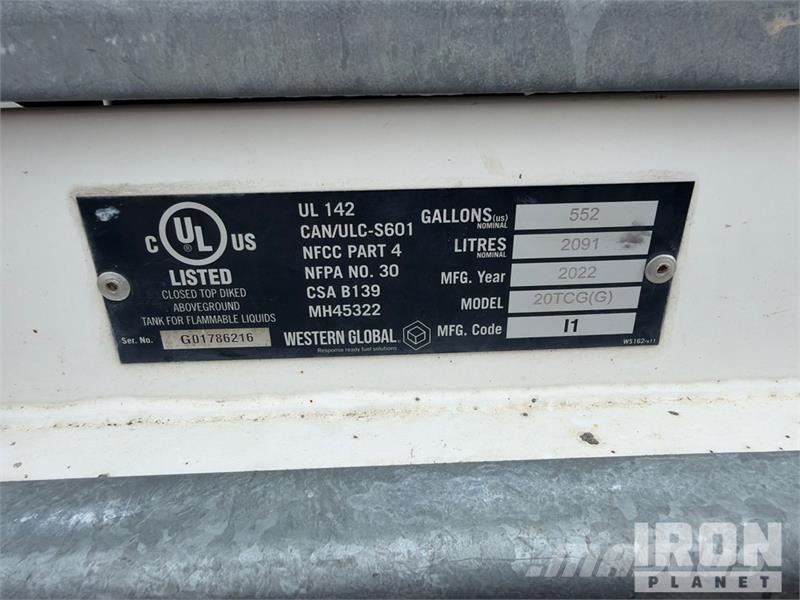 Quantity of (2) Trans Cube 552 gal Skid Mounted St Kütusemahutid