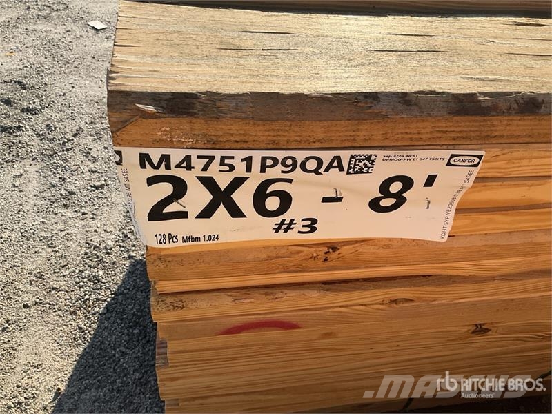 Quantity of (256) (2 Lifts Total) 2x6x8 SYP #3 Kil Andre komponenter