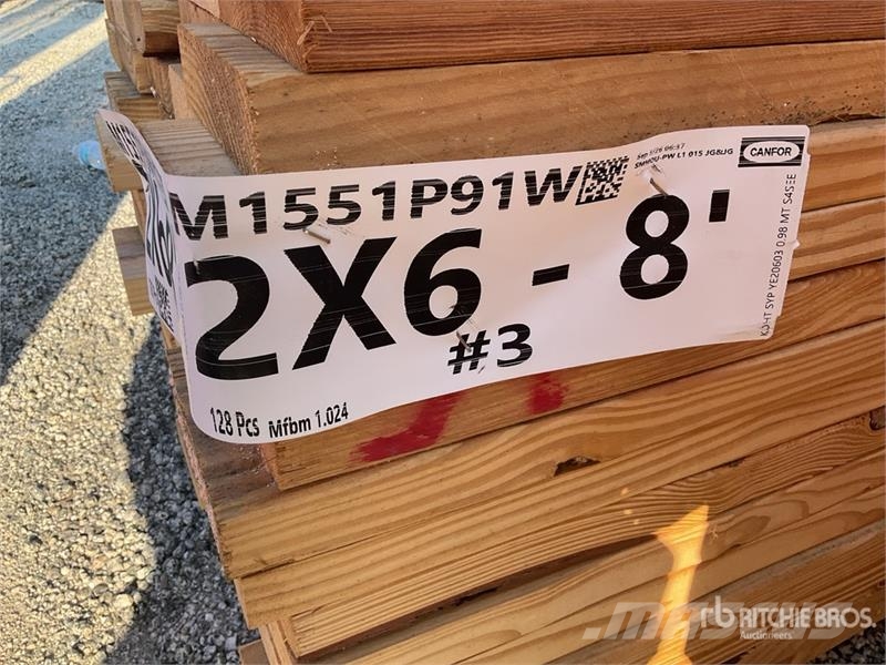Quantity of (256) (2 Lifts Total) 2x6x8 SYP #3 Kil Andre komponenter