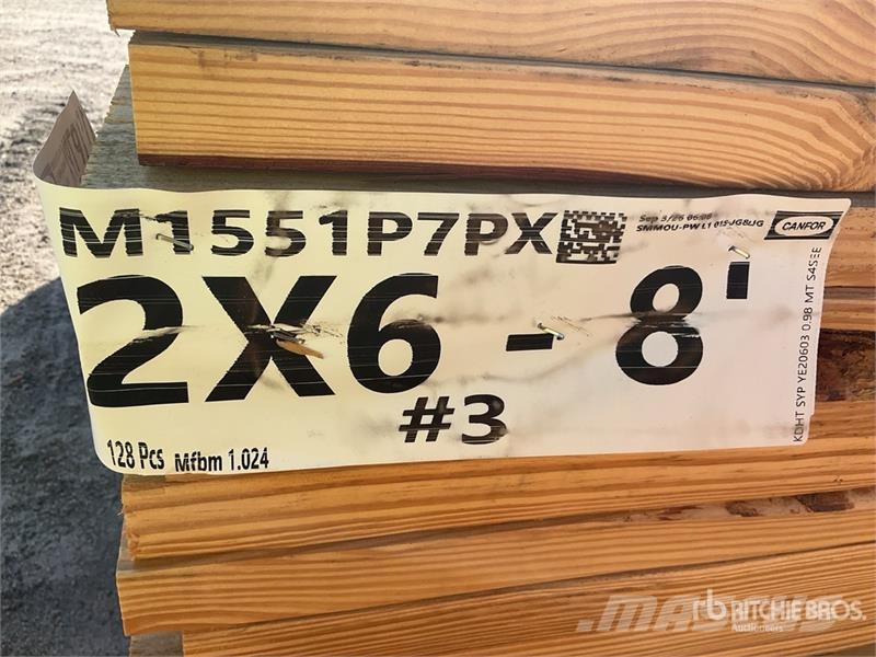 Quantity of (256) (2 Lifts Total) 2x6x8 SYP #3 Kil Andre komponenter