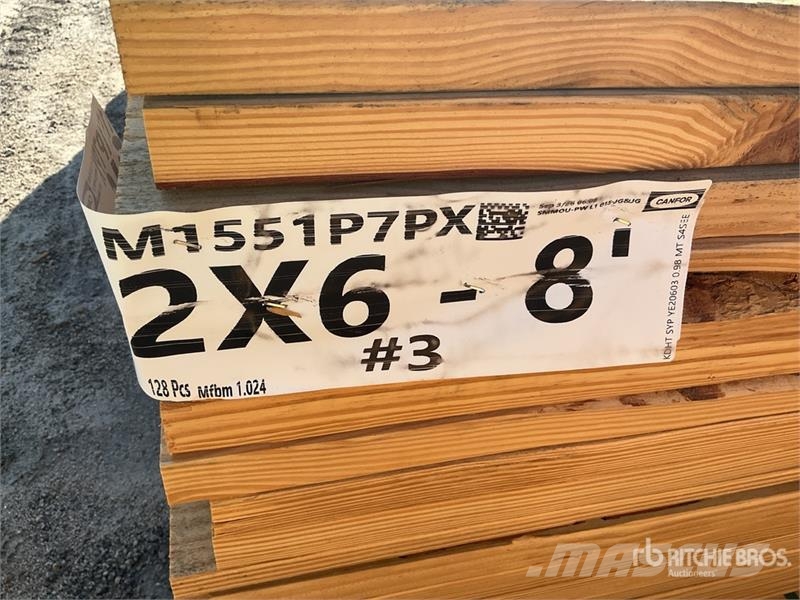 Quantity of (256) (2 Lifts Total) 2x6x8 SYP #3 Kil Andre komponenter