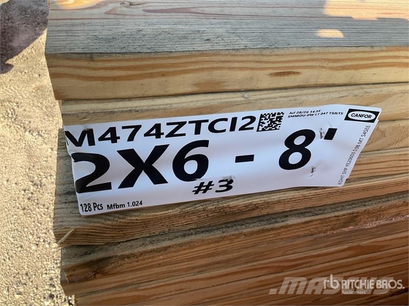 Quantity of (256) (2 Lifts Total) 2x6x8 SYP #3 Kil Andre komponenter