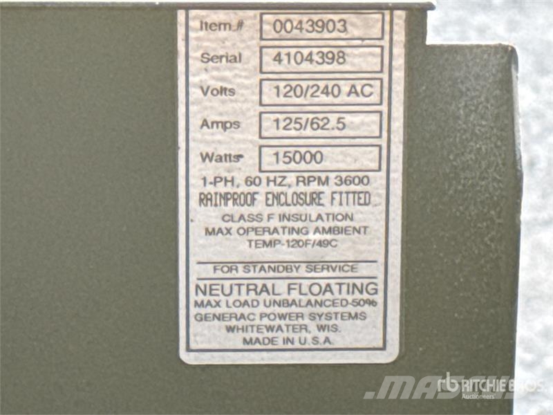 Quantity of (3) Generator Set Diesel Generators