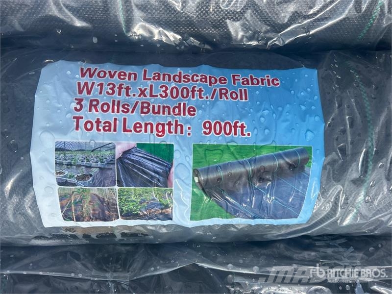 Quantity of (3) Rolls of 13 ft x 300 ft Woven Land Lauksaimniecība- Citi