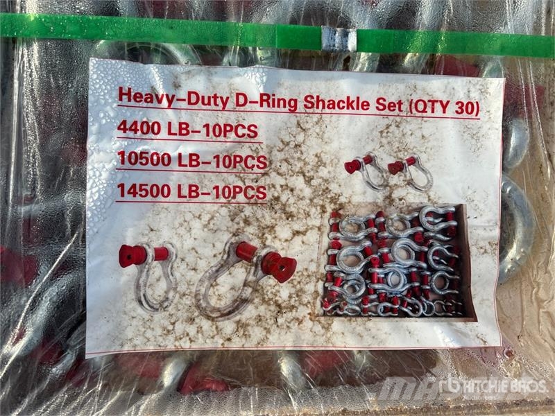  Quantity of (30) Heavy-Duty D-Ring Shackle (Unused أجزاء ومعدات رافعات