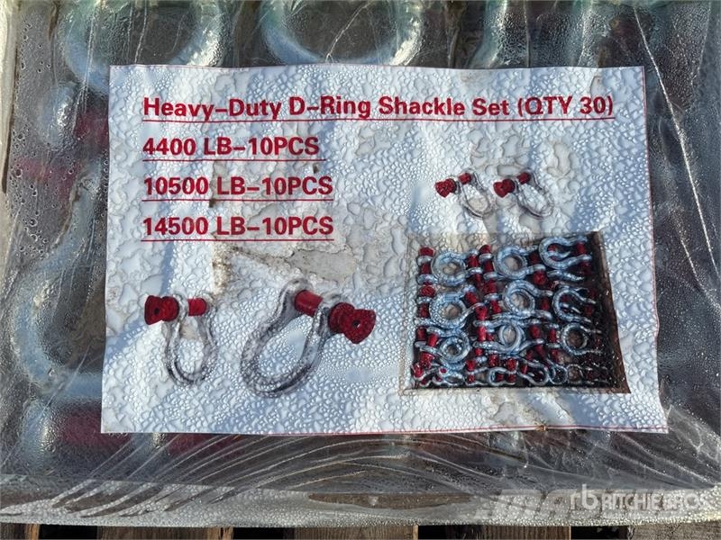  Quantity of (30) Heavy-Duty D-Ring Shackle (Unused Krandele og udstyr