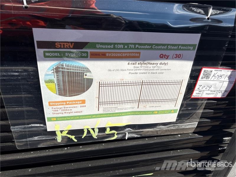 Quantity of (30) STARVOX SV0810-30 10 ft x 7 ft P Fencing equipment
