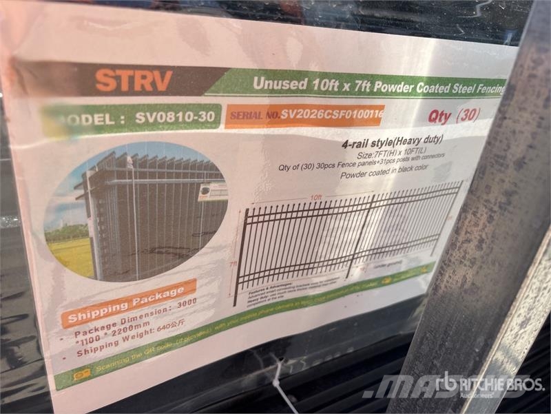  Quantity of (30)  STARVOX SV0810-30 10 ft x 7 ft P Equipos de vallado