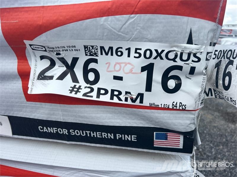 Quantity of (4) 2x6x16 SYP #2 Prime Grade Kiln Dri Other components