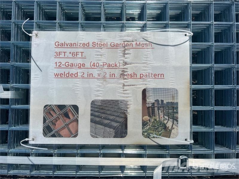 Quantity of (40) 3 ft x 6 ft Galvanized Garden Mes Pacēlāji, vinčas un materiālu lifti