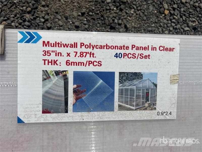 Quantity of (40) 35 in x 8 ft Multi-wall Polycarbo Pacēlāji, vinčas un materiālu lifti