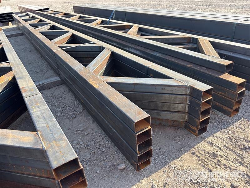 Quantity of (5) 18 in x 20 ft Metal Trusses (Unuse Other components
