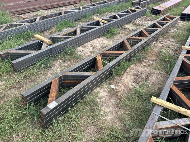 Quantity of (5) 18 in x 20 ft Metal Trusses (Unuse Other components