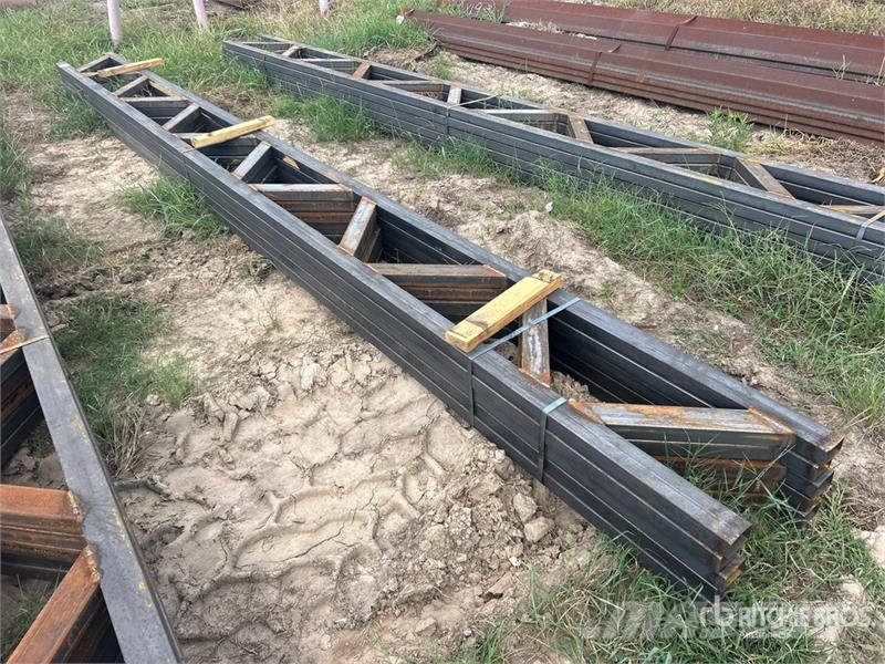 Quantity of (5) 18 in x 20 ft Metal Trusses (Unuse Other components