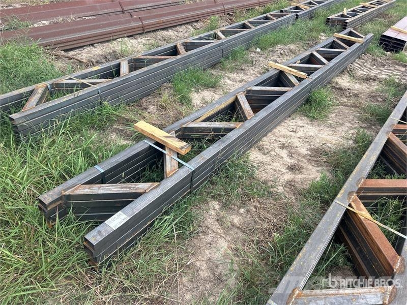 Quantity of (5) 18 in x 20 ft Metal Trusses (Unuse Other components