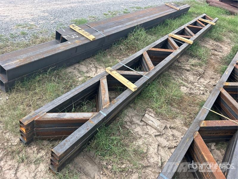 Quantity of (5) 18 in x 20 ft Metal Trusses (Unuse Other components