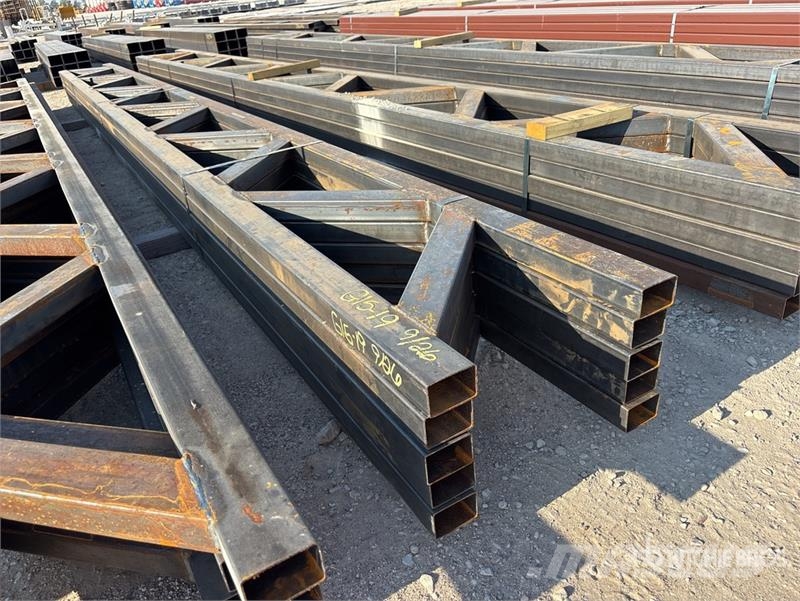 Quantity of (5) 18 in x 20 ft Metal Trusses (Unuse Other components