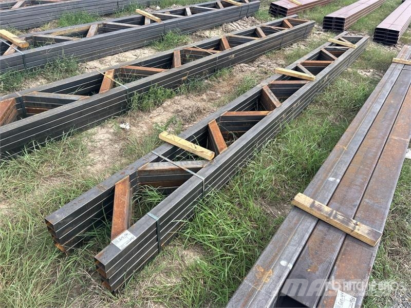 Quantity of (5) 18 in x 20 ft Metal Trusses (Unuse Other components