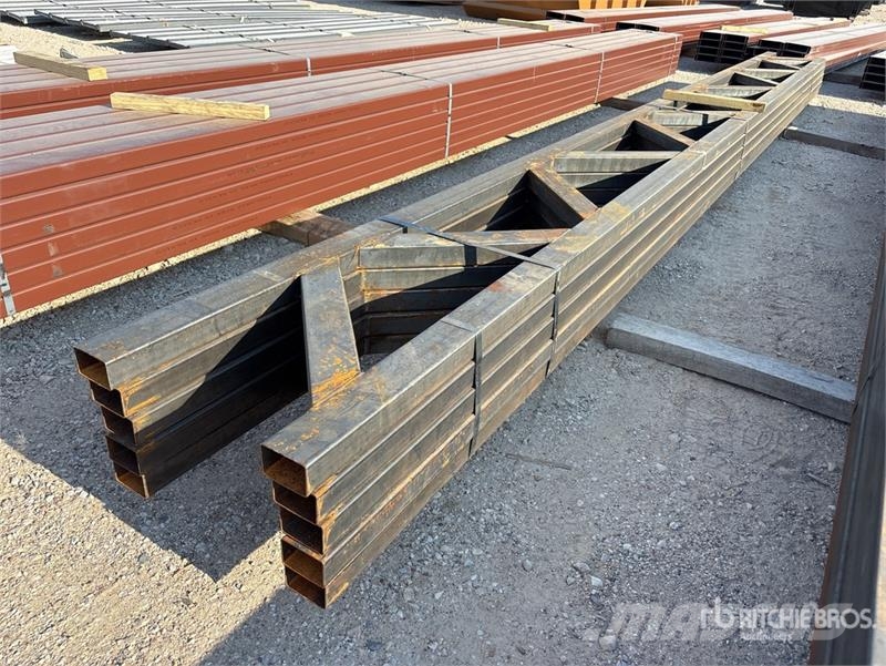 Quantity of (5) 18 in x 20 ft Metal Trusses (Unuse Other components