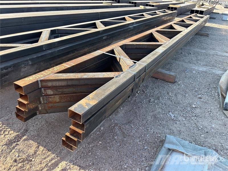 Quantity of (5) 18 in x 20 ft Metal Trusses (Unuse Other components