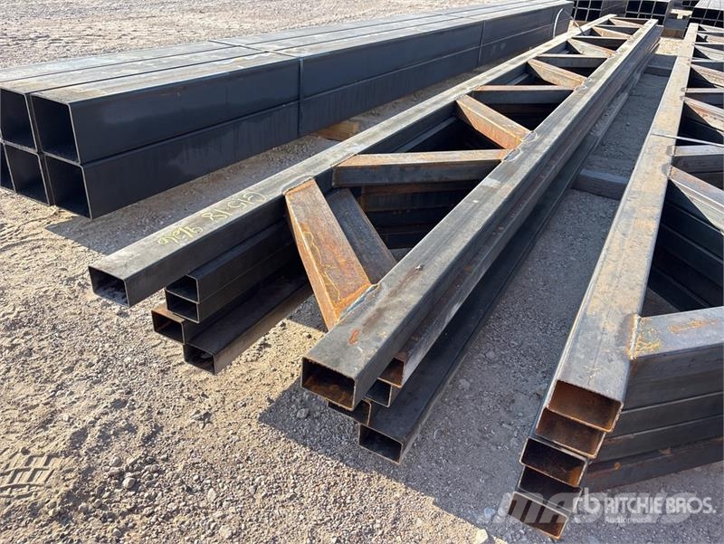 Quantity of (5) 18 in x 20 ft Metal Trusses (Unuse Other components