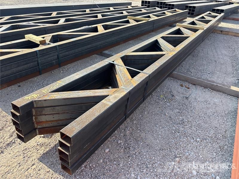 Quantity of (5) 18 in x 20 ft Metal Trusses (Unuse Other components