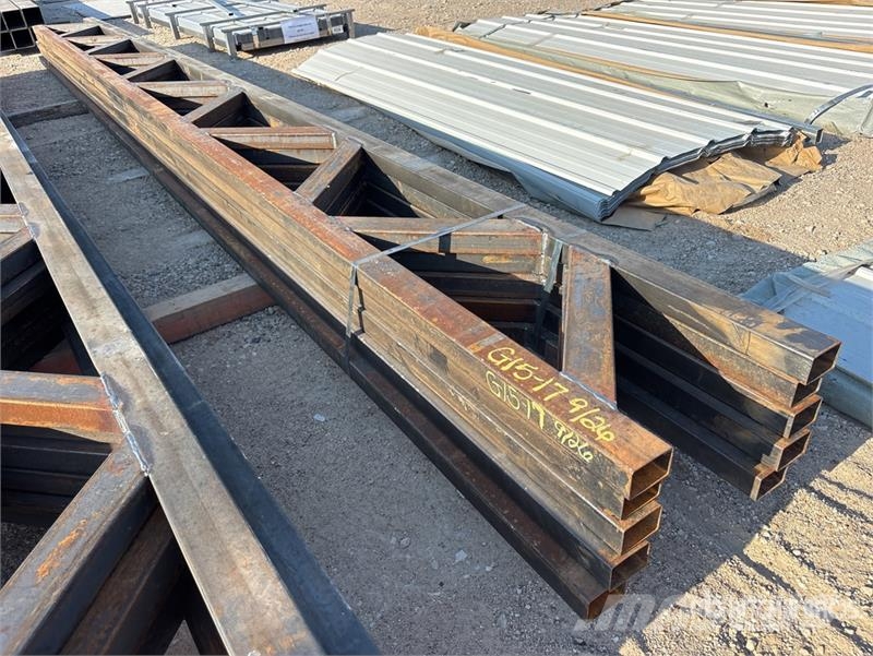 Quantity of (5) 18 in x 20 ft Metal Trusses (Unuse Other components