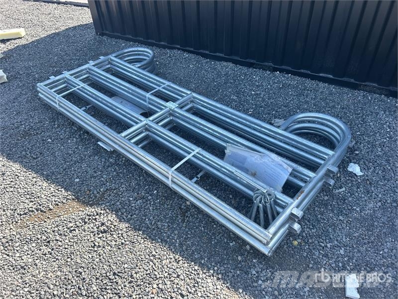 Quantity of (5) 8 ft x 4 ft Galvanized Corral Live Other livestock machinery and accessories