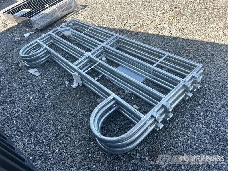 Quantity of (5) 8 ft x 4 ft Galvanized Corral Live Other livestock machinery and accessories