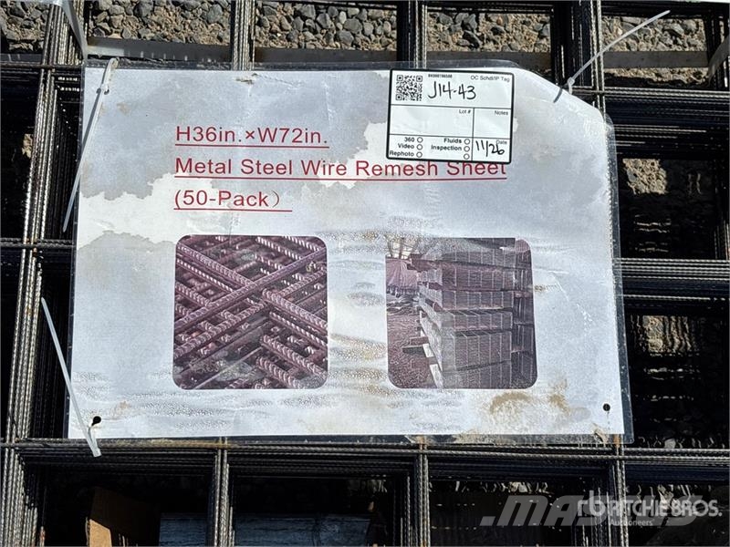  Quantity of (50) 36 in x 72 in Metal Steel Wire Me ماكينات زراعية - غير ذلك